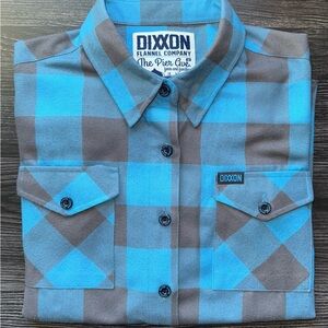 Dixxon “The Pier Ave” Blue and Gray Plaid Women’s Flannel